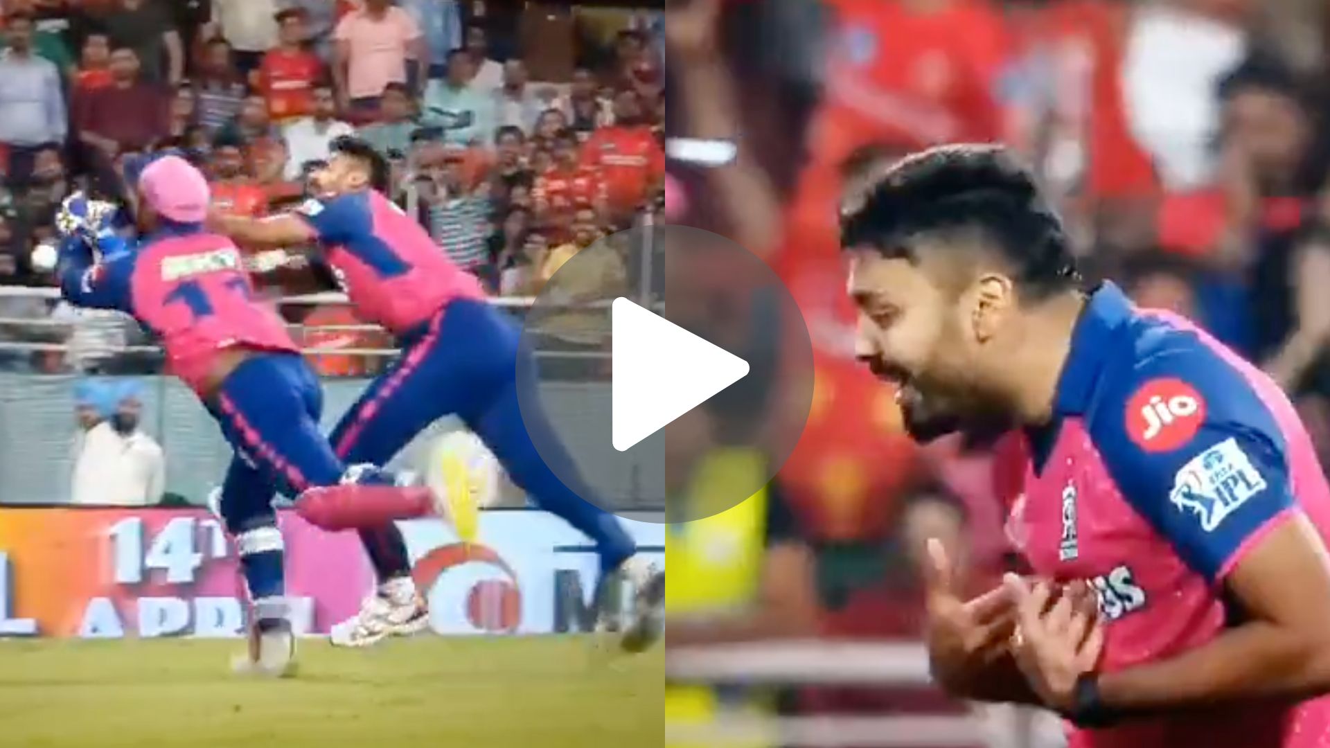 [Watch] Sanju Samson's Childish Judgement Leads To Nasty Collision With Avesh Khan